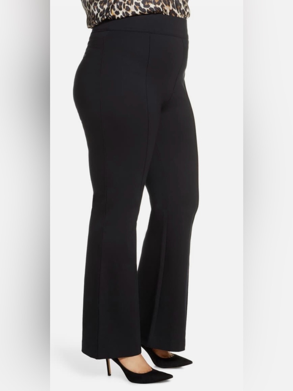 SPANX Petite Black Ponte Flare Pants